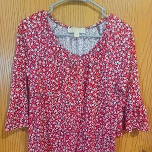 Floral Red Women's Top